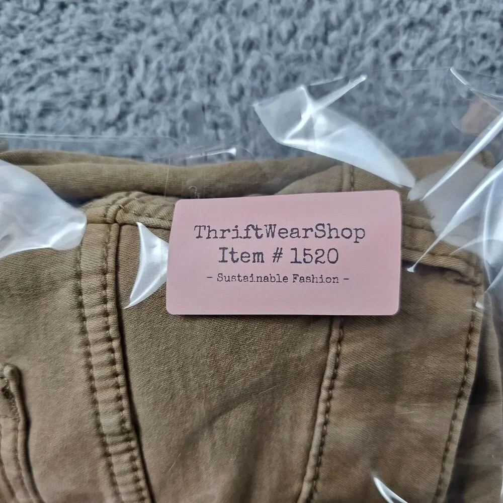Vintage Genes Black VGB Pants Mens 32x29 Khaki Slim Straight Stretch Casual
